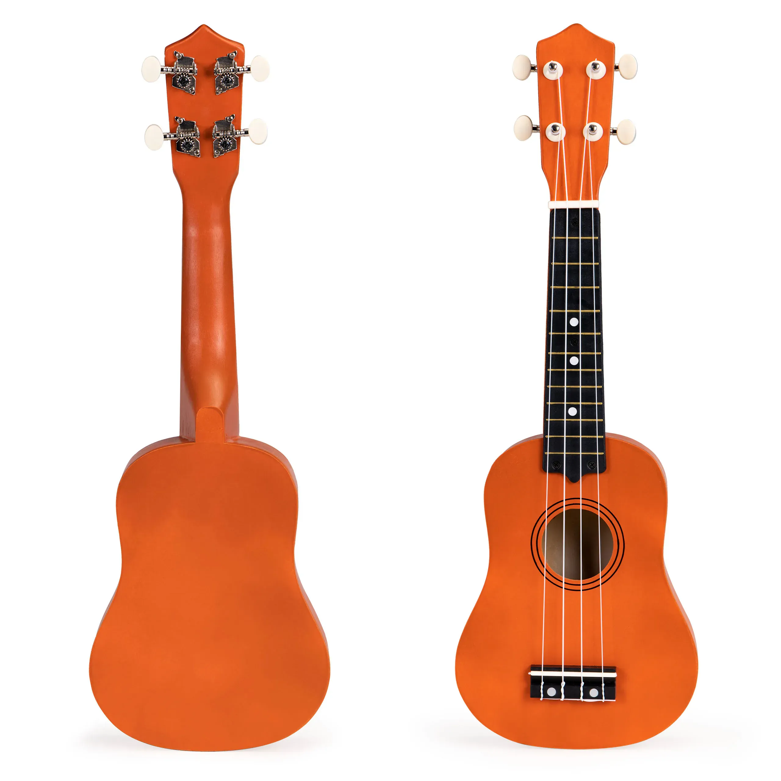 ecotoys dječji ukulele smeđi - slika 2