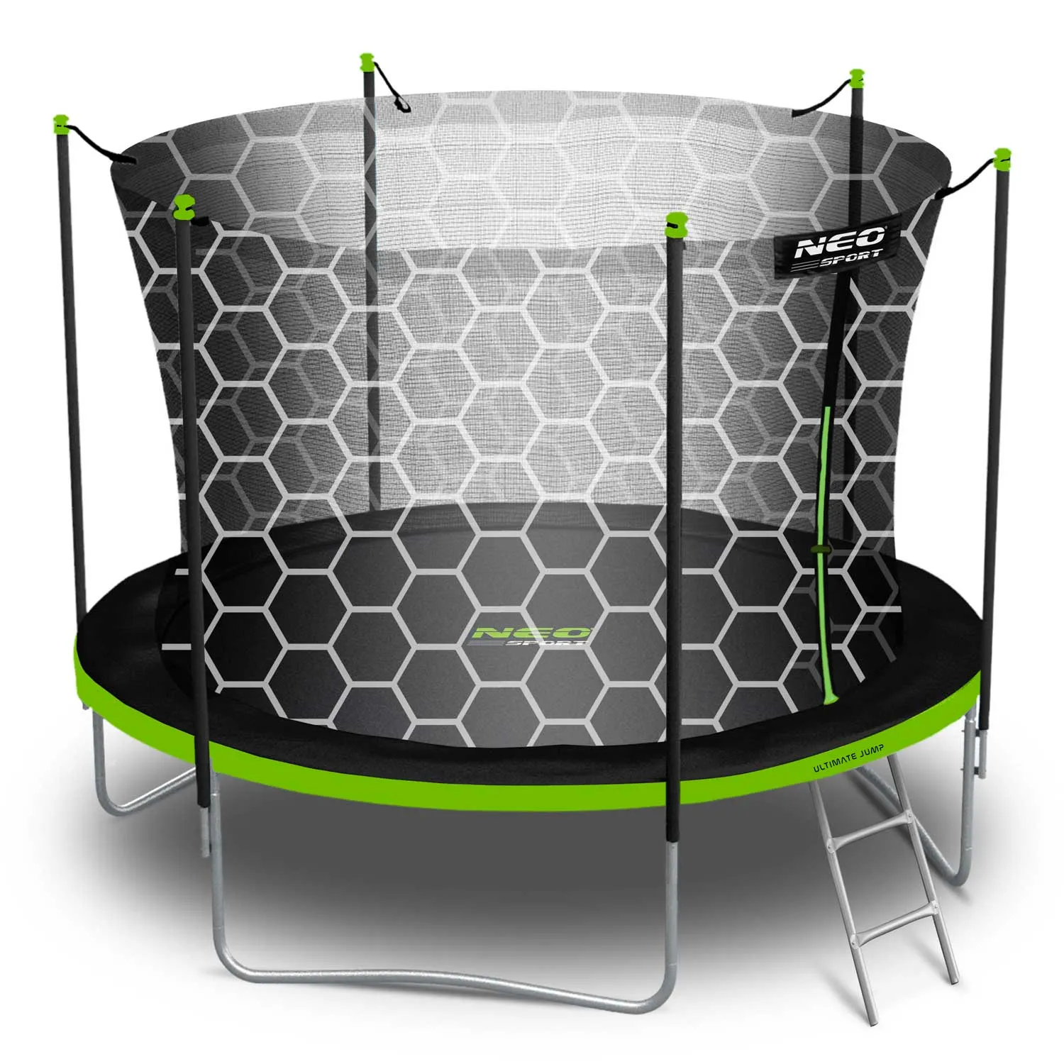 neo-sport vrtni trampolin 312 cm (10 ft) s unutarnjom mrežom i ljestvama - slika 5