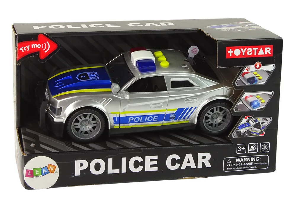 policijski auto charger 1:14 sa svjetlosnim i zvučnim efektima srebrni - slika 6