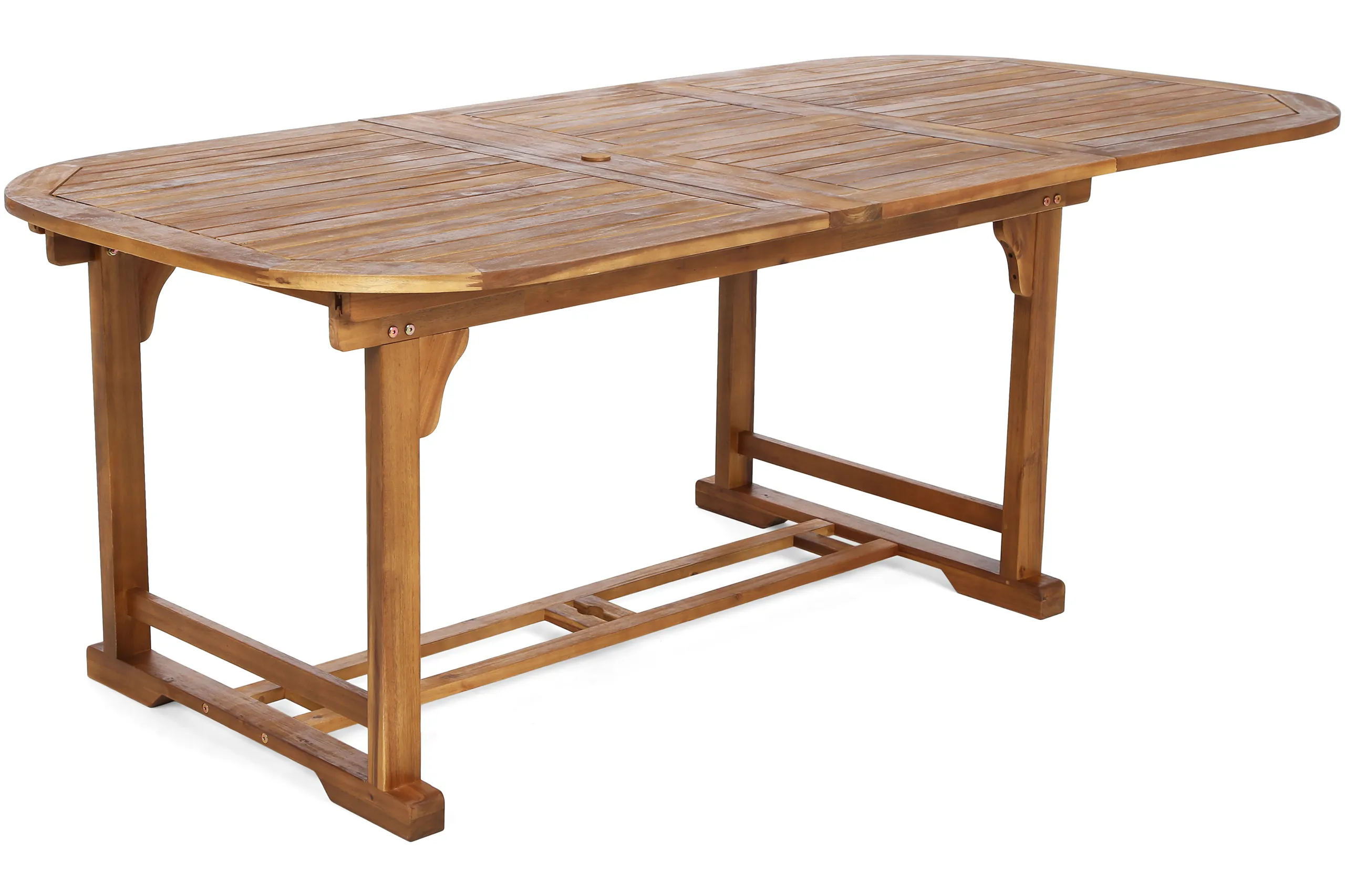 ovalni set namještaja acacia 165+50+50 cm 10+1 - slika 5