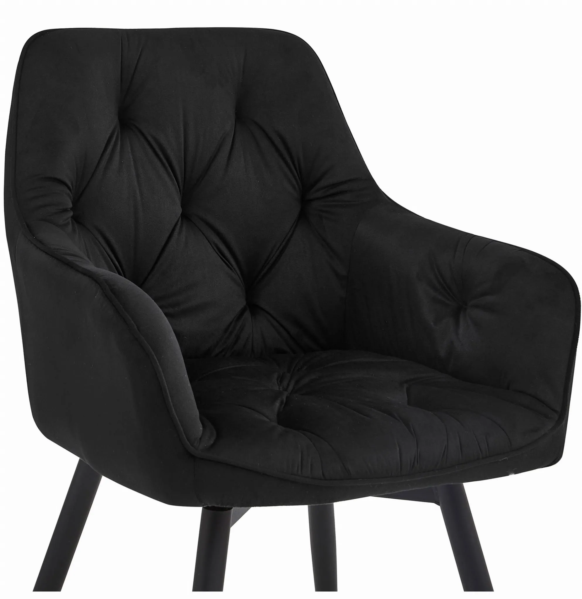 jork360 stolica - crni baršun / crne noge x 2 - slika 9