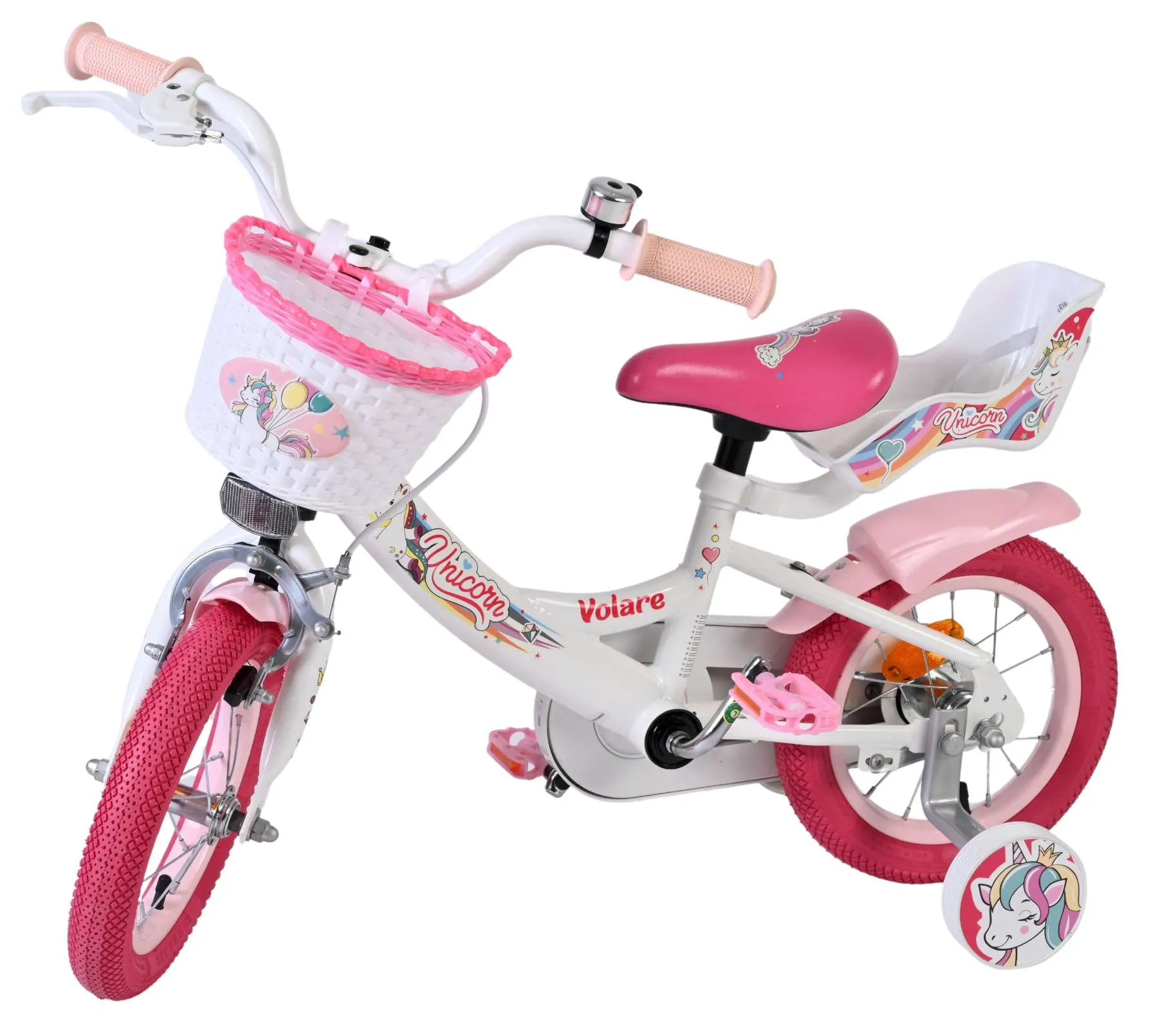 volare dječji bicikl unicorn 12″ bijele boje - slika 9