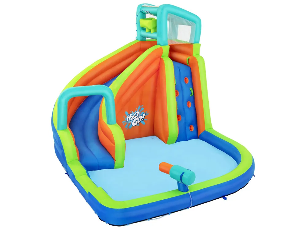 bestway vodeno igralište h2o go 365x320x270cm tobogan i bacač 53408 - slika 3