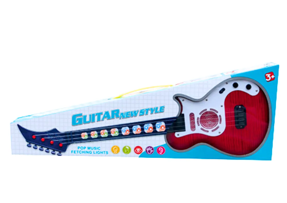 dječja električna gitara s efektima crvena - slika 4