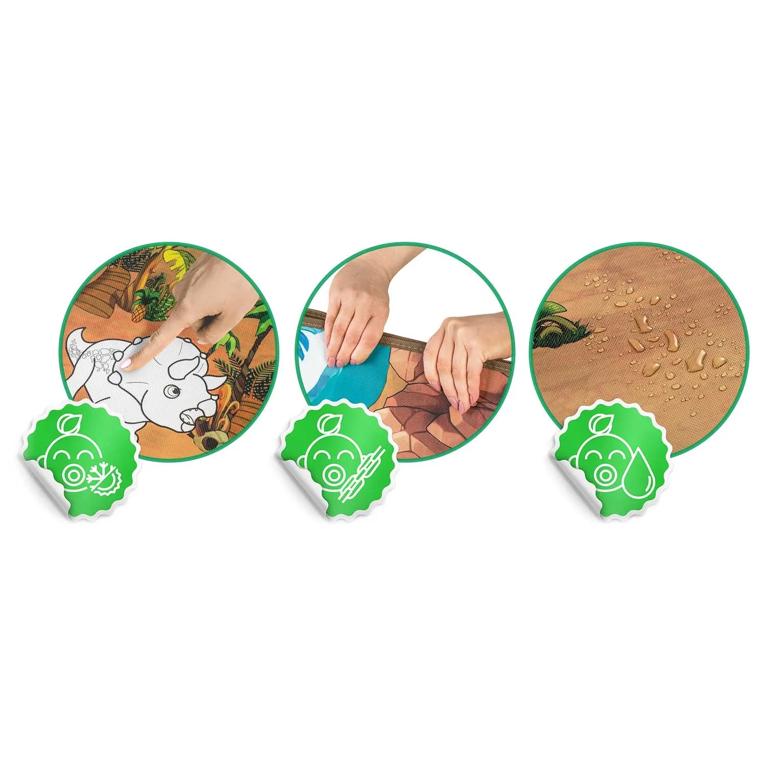 ricokids model rk-344 xxl podloga za bojanje + flomasteri gratis 120 x 90 x 0,3 cm, dinosaur - slika 10