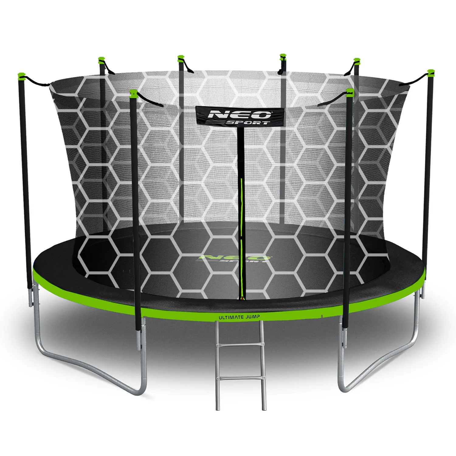 neo-sport vrtni trampolin 404 cm (13 ft) s unutarnjom mrežom i ljestvama - slika 7
