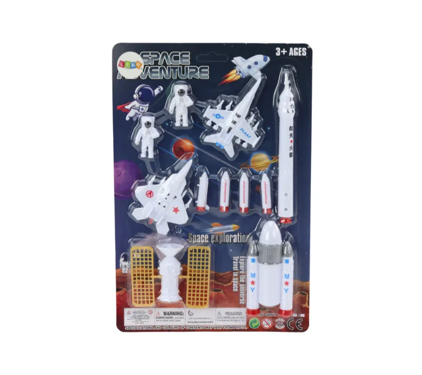 set svemirskih figura astronauti, rakete 11 dijelova - slika 4