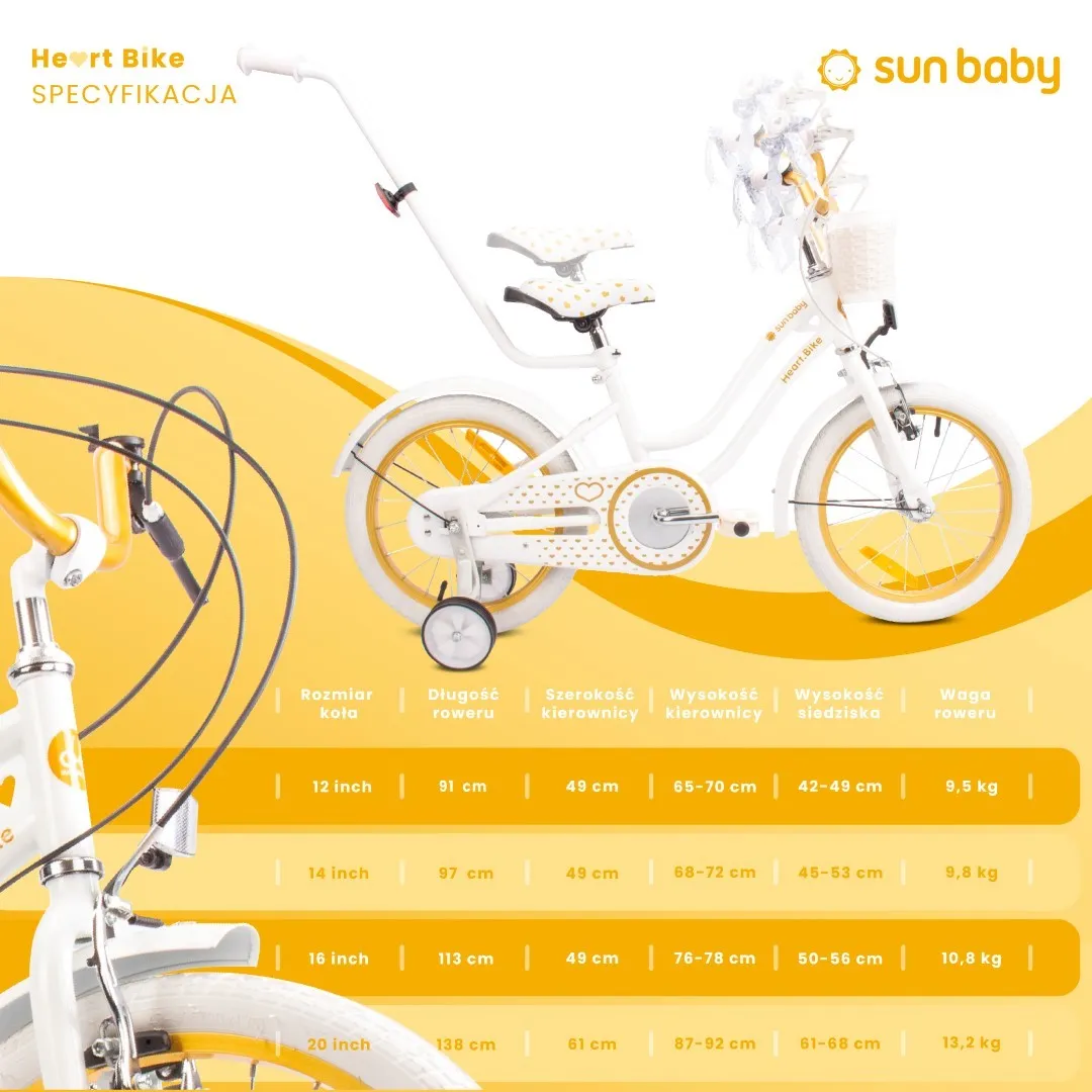 dječji bicikl heart 20" bijelo-zlatni 6 brzina - slika 8