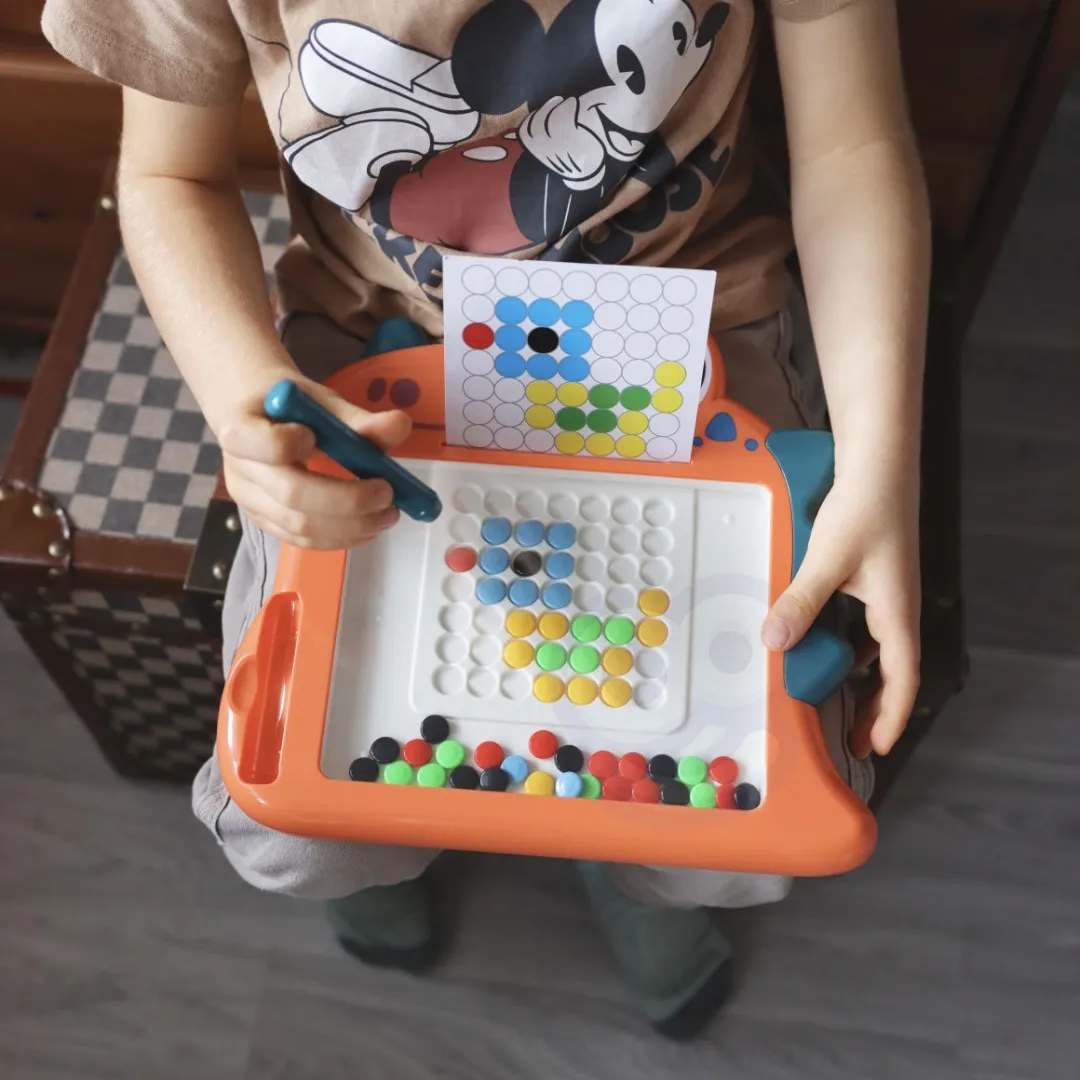 woopie montessori magnetna ploča za djecu magpad, crveni dinosaur - slika 5