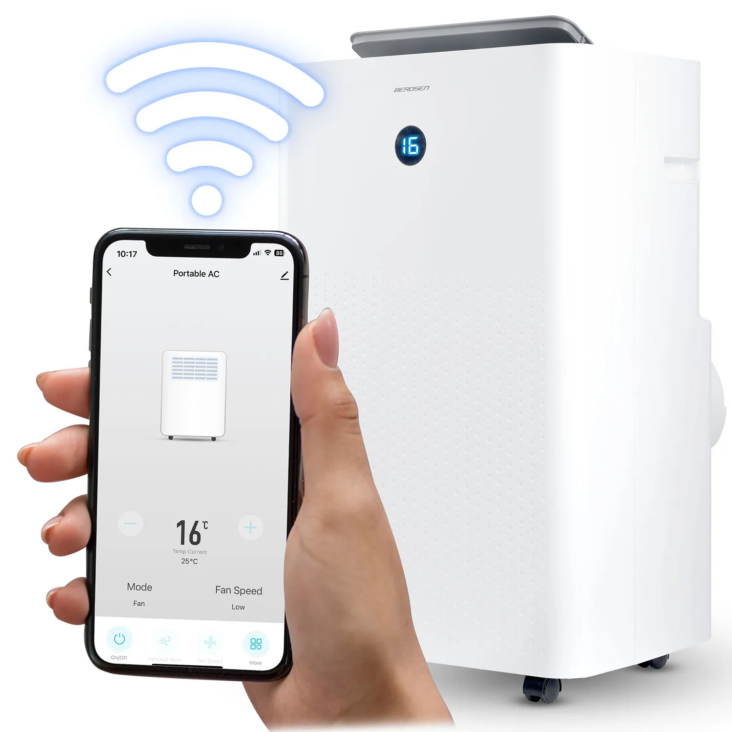 berdsen prijenosni klima uređaj 14000 btu s funkcijom odvlaživanja, grijanja i wifi upravljanjem 37 l/24 h - slika 6