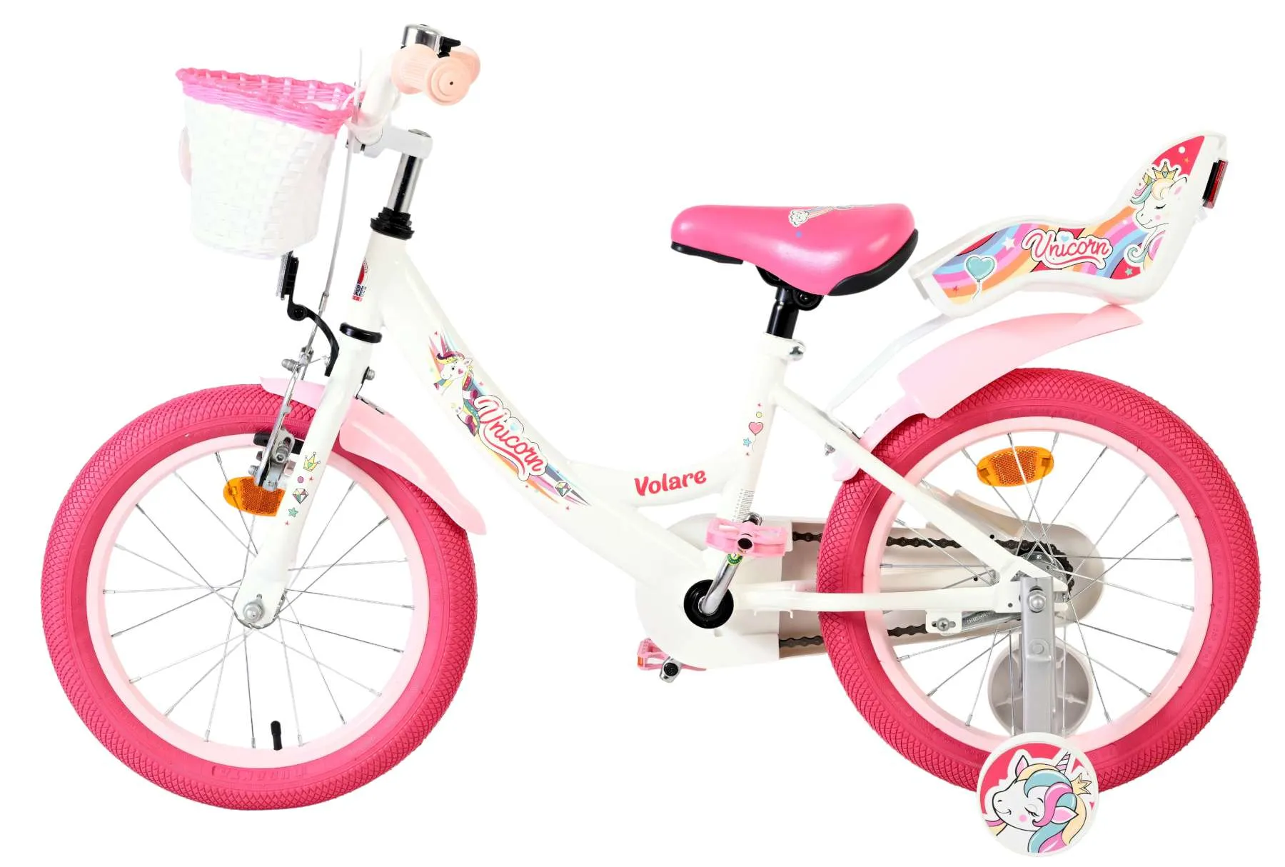 volare dječji bicikl unicorn 16″ bijele boje - slika 8