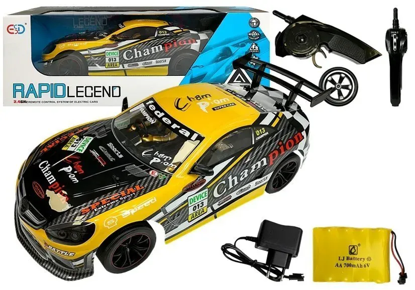 sportski auto na daljinsko upravljanje 2,4 ghz žuti - slika 2