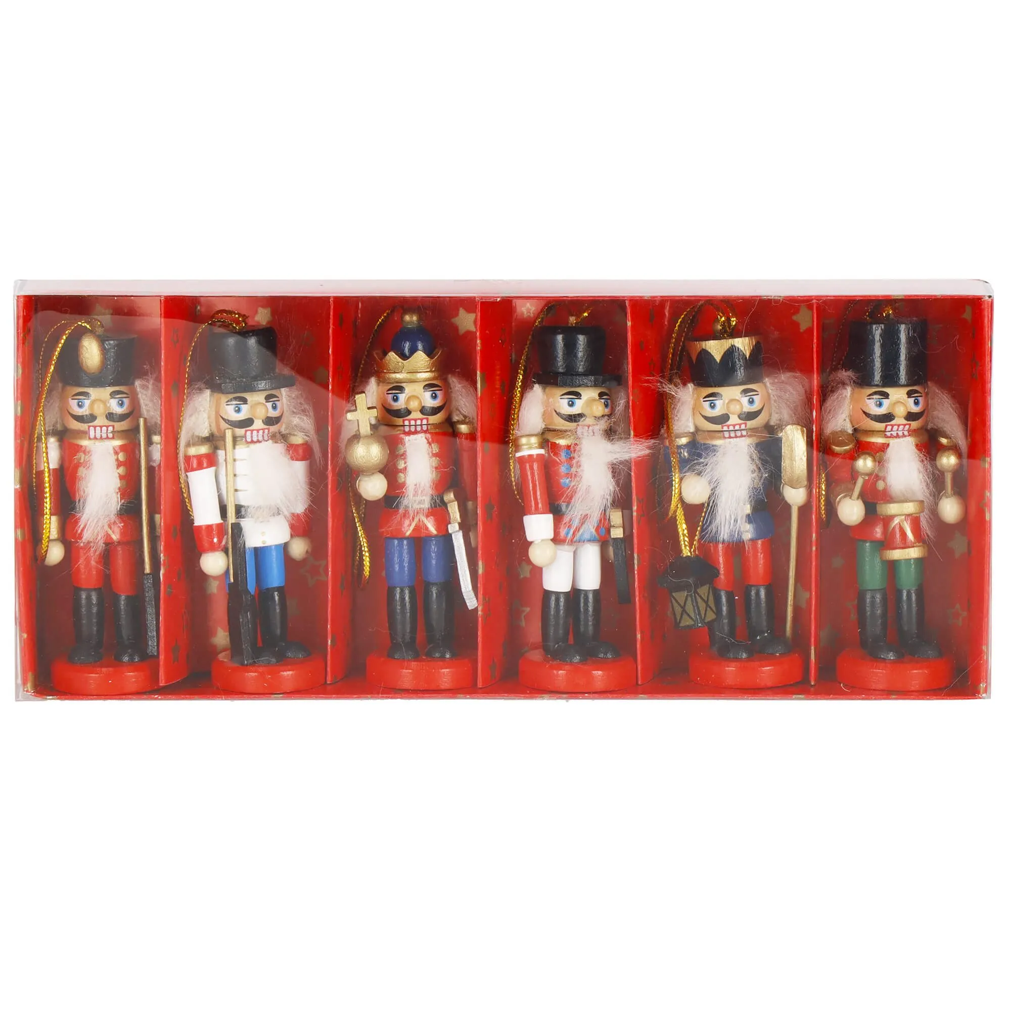 božićna dekoracija - figurice orašar, 8 cm, 6 komada - slika 7
