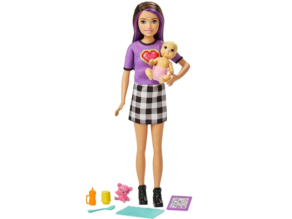 lutka barbie dadilja s bebom i dodacima - slika 7