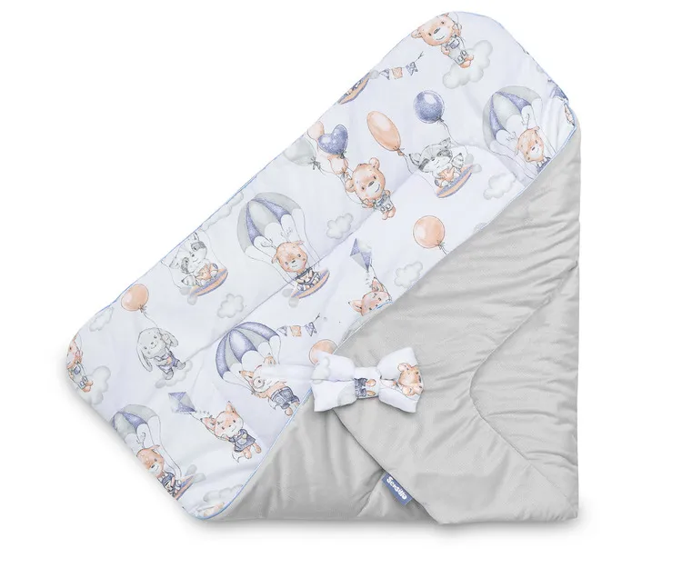 dvostrani poplun za bebe 75x75cm padobranci - slika 3