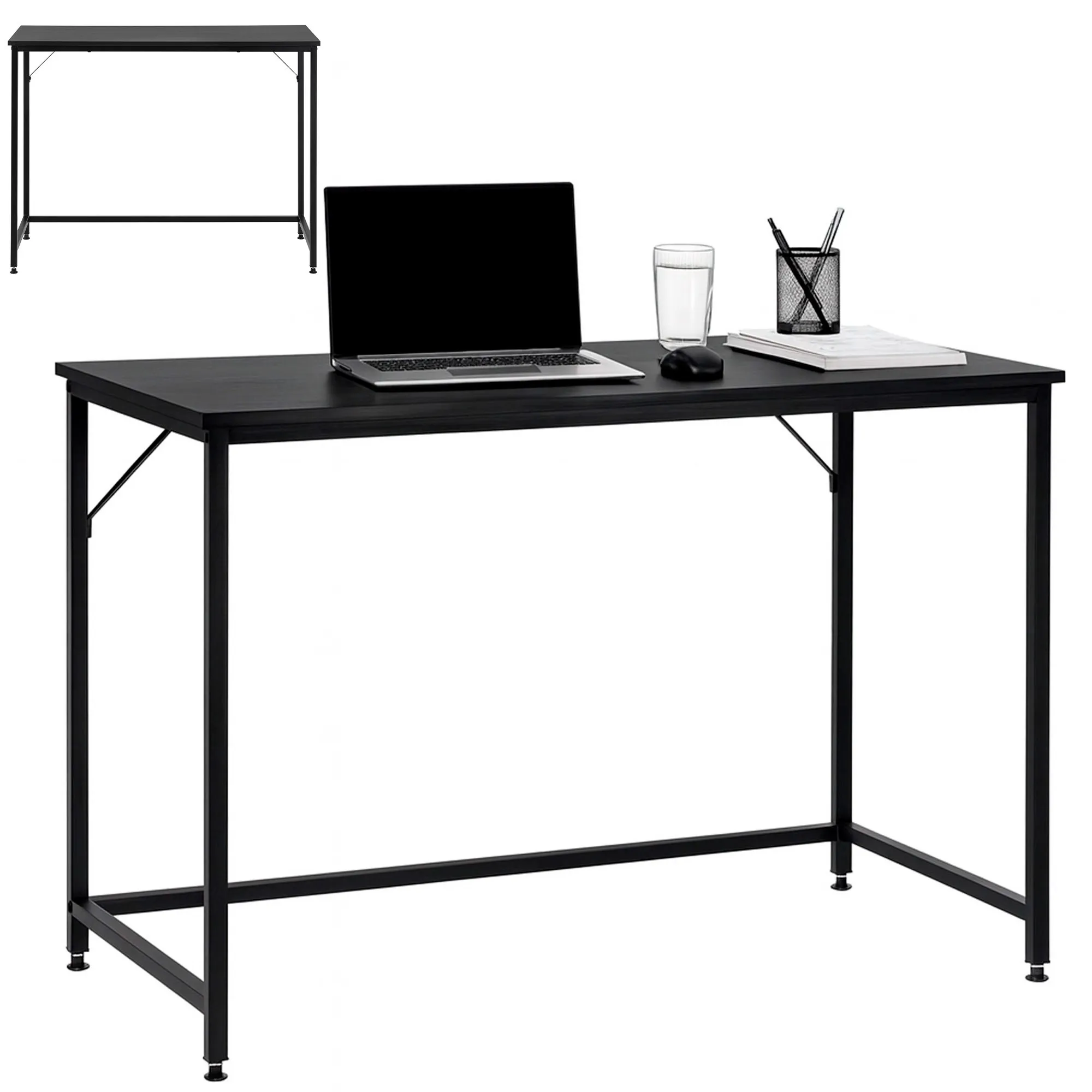 radni stol 100 x 50 x 76 cm, crni - slika 4