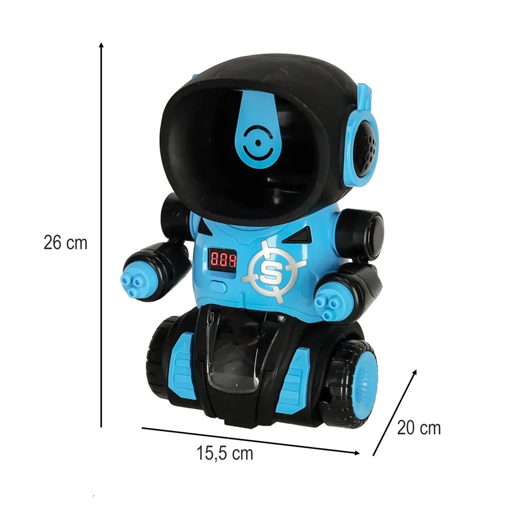 gladni robot, arkadna igra za pucanje u mete, pištolj + lopte - slika 9