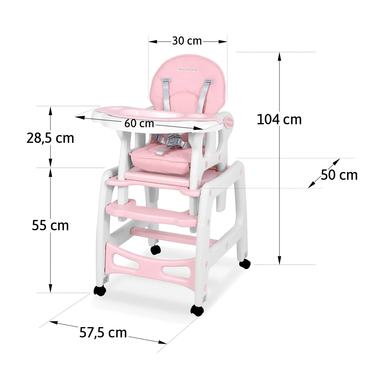 ricokids sinco hranilica za djecu, pink - slika 7