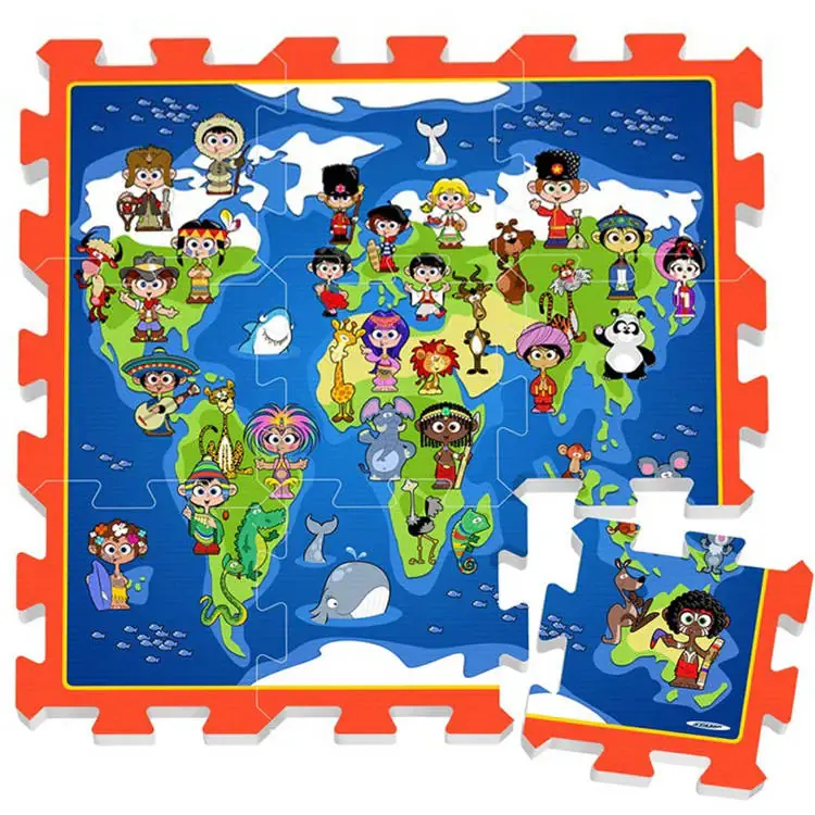 podloga puzzle za igru karta svijeta - slika 2