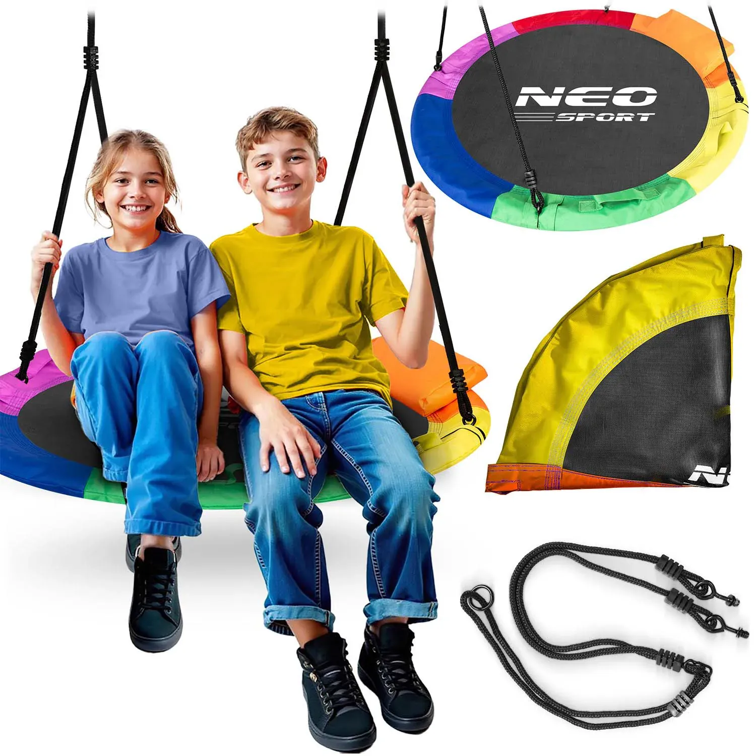 neo-sport ljuljačka rodino gnijezdo, 100 cm, šarena - slika 2