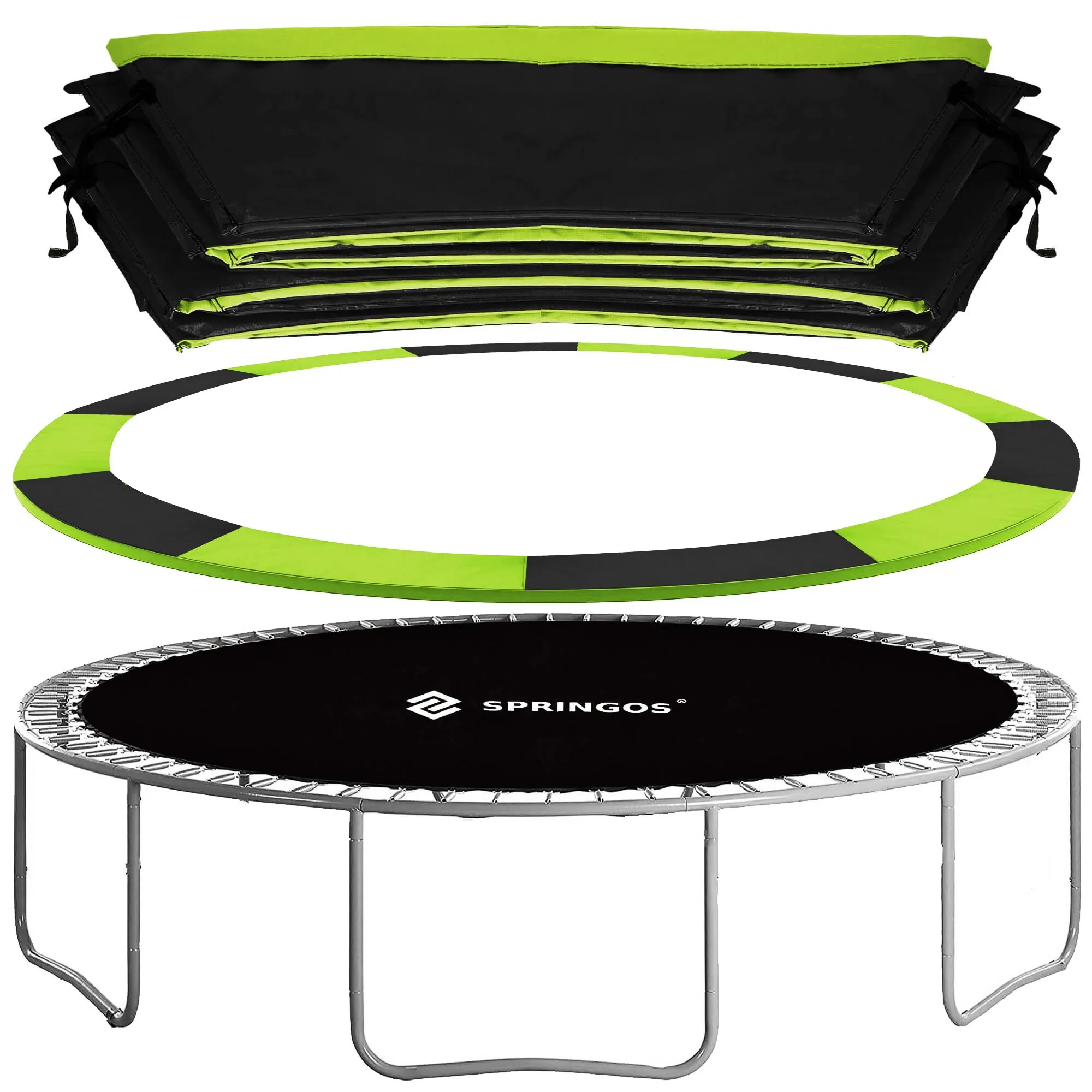 navlaka za trampolin crno-zelena 366cm - slika 7