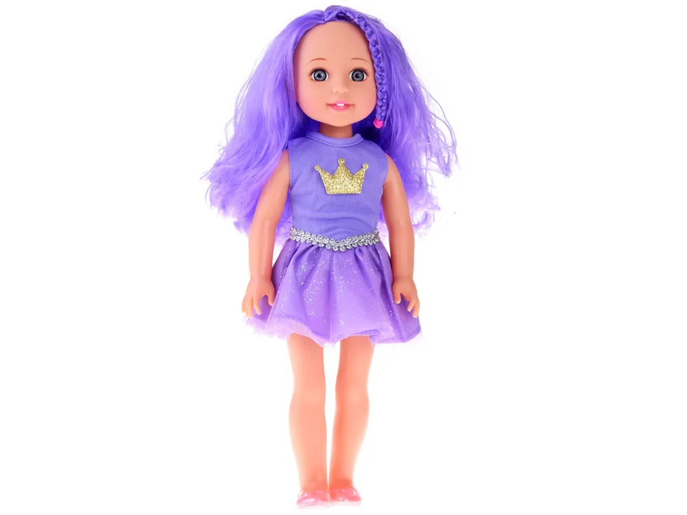 lutka ljubičasta princeza s četkom za kosu 38cm - slika 3