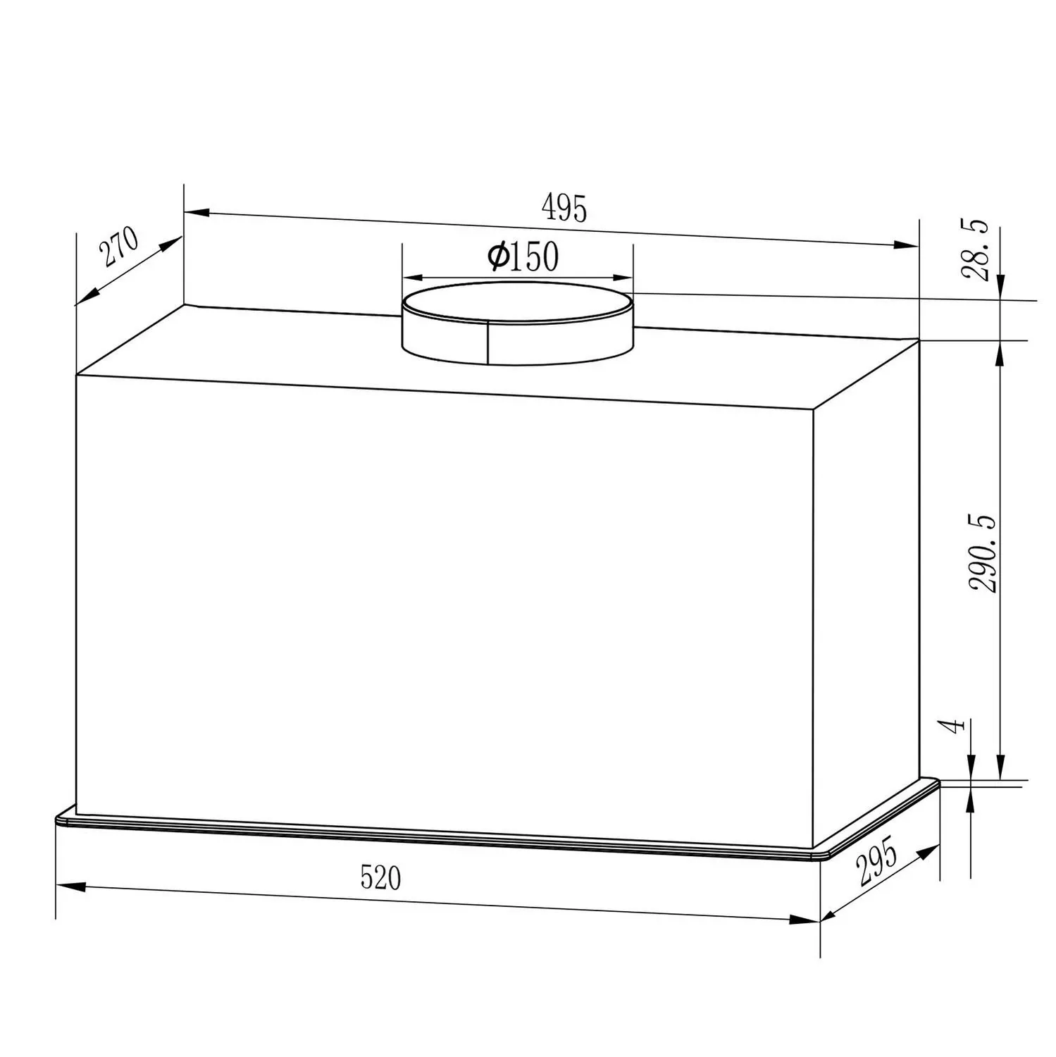berdsen bt-239 crna kuhinjska napa 52 cm - slika 9
