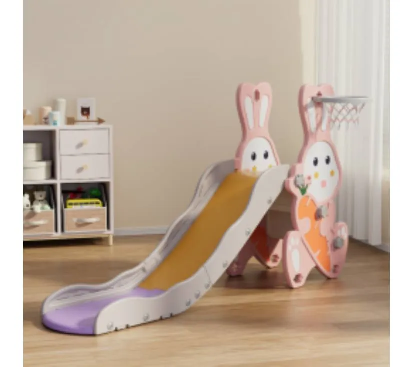 mamakids dječji tobogan za dvorište i igraonicu " zeko "– roza boja - slika 4