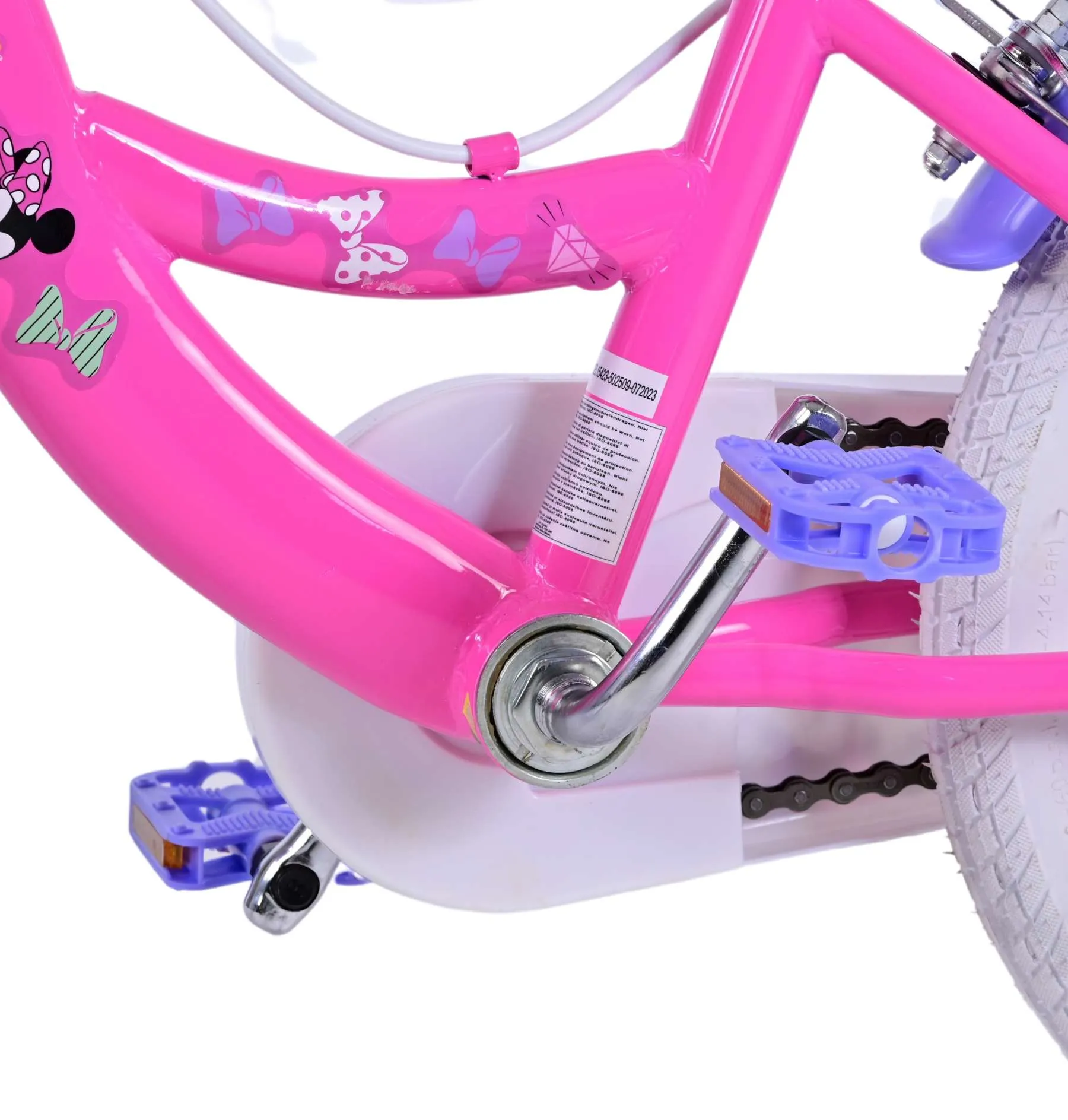 volare dječji bicikl minnie 16" s dvije ručne kočnice roza - slika 11