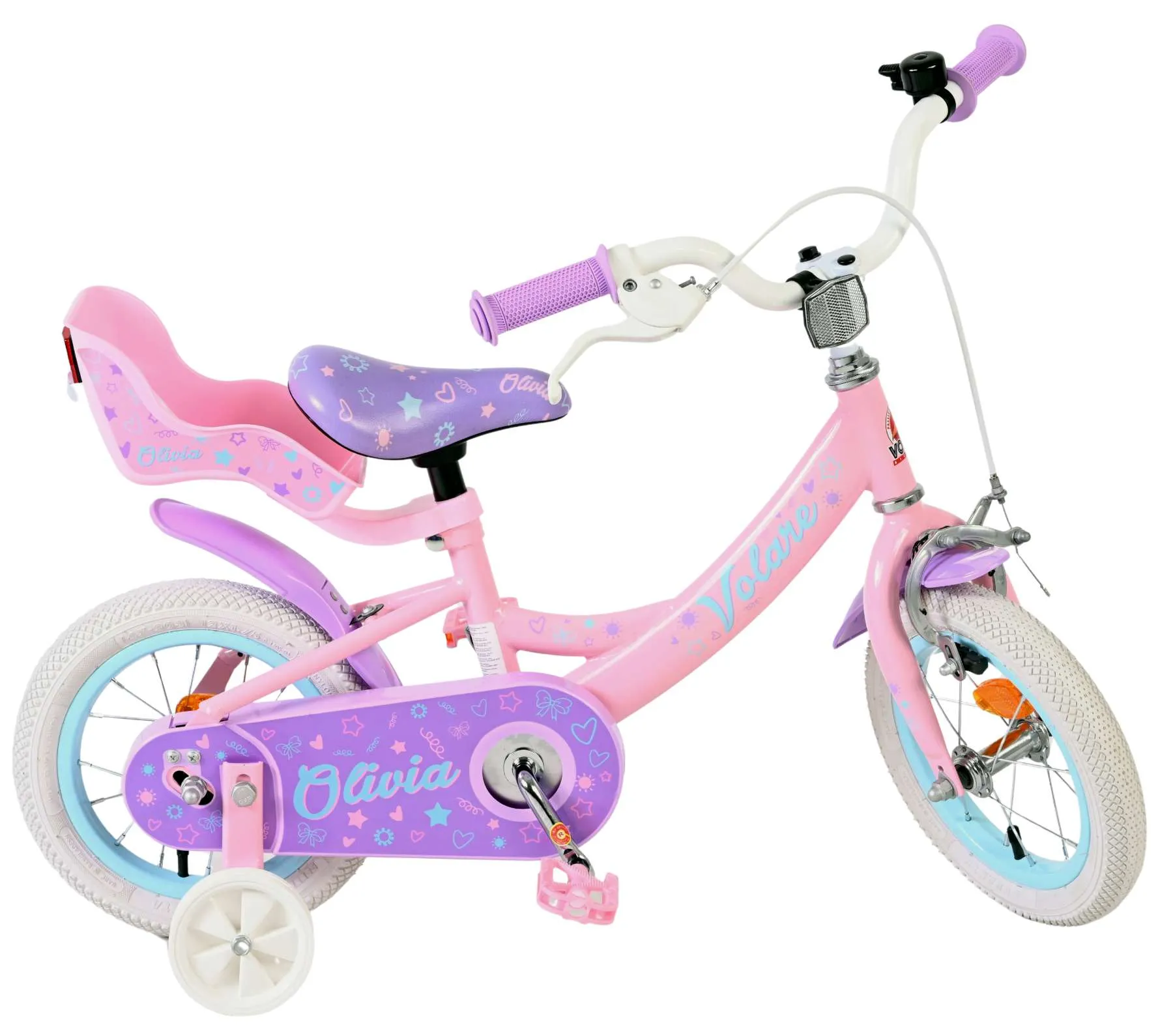 volare dječji bicikl olivia 12″ ružičaste boje - slika 11