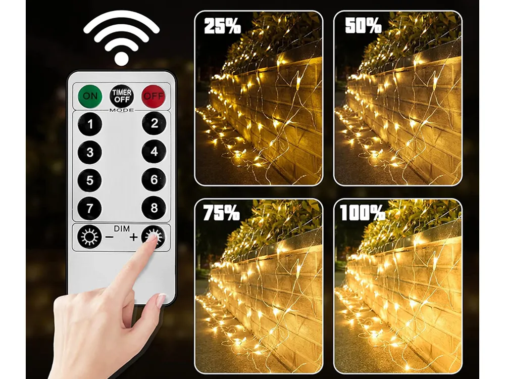 zavjesa 160led božićna svjetla s daljinskim upravljačem - slika 9