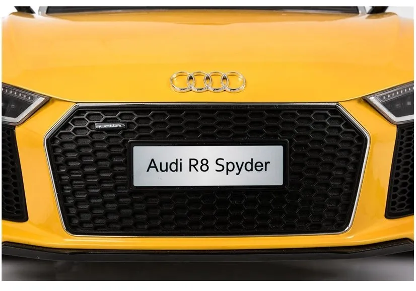 električni automobil audi r8 spyder - žuti - slika 7