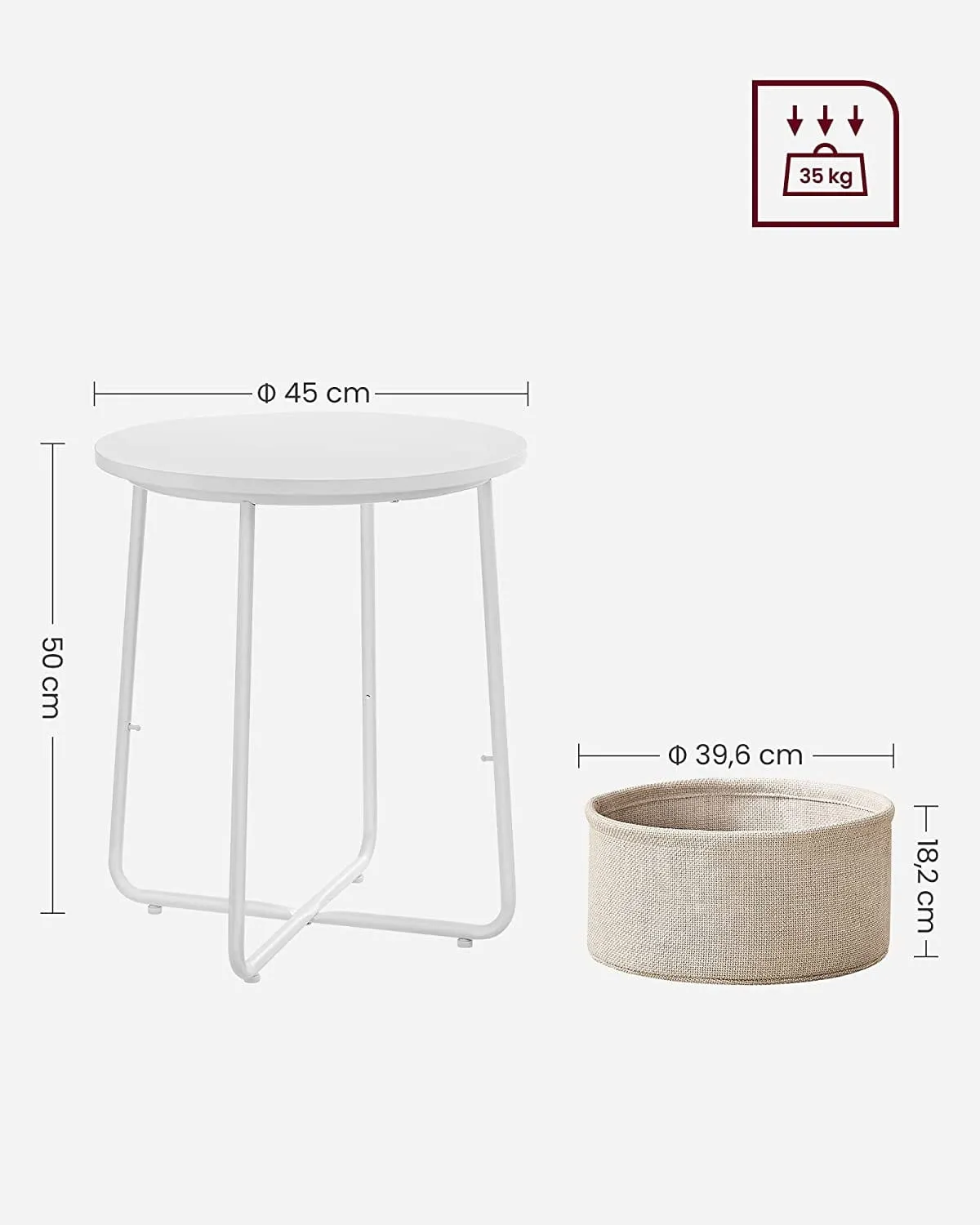 stol - 45 x 50 cm let223w10 - slika 4