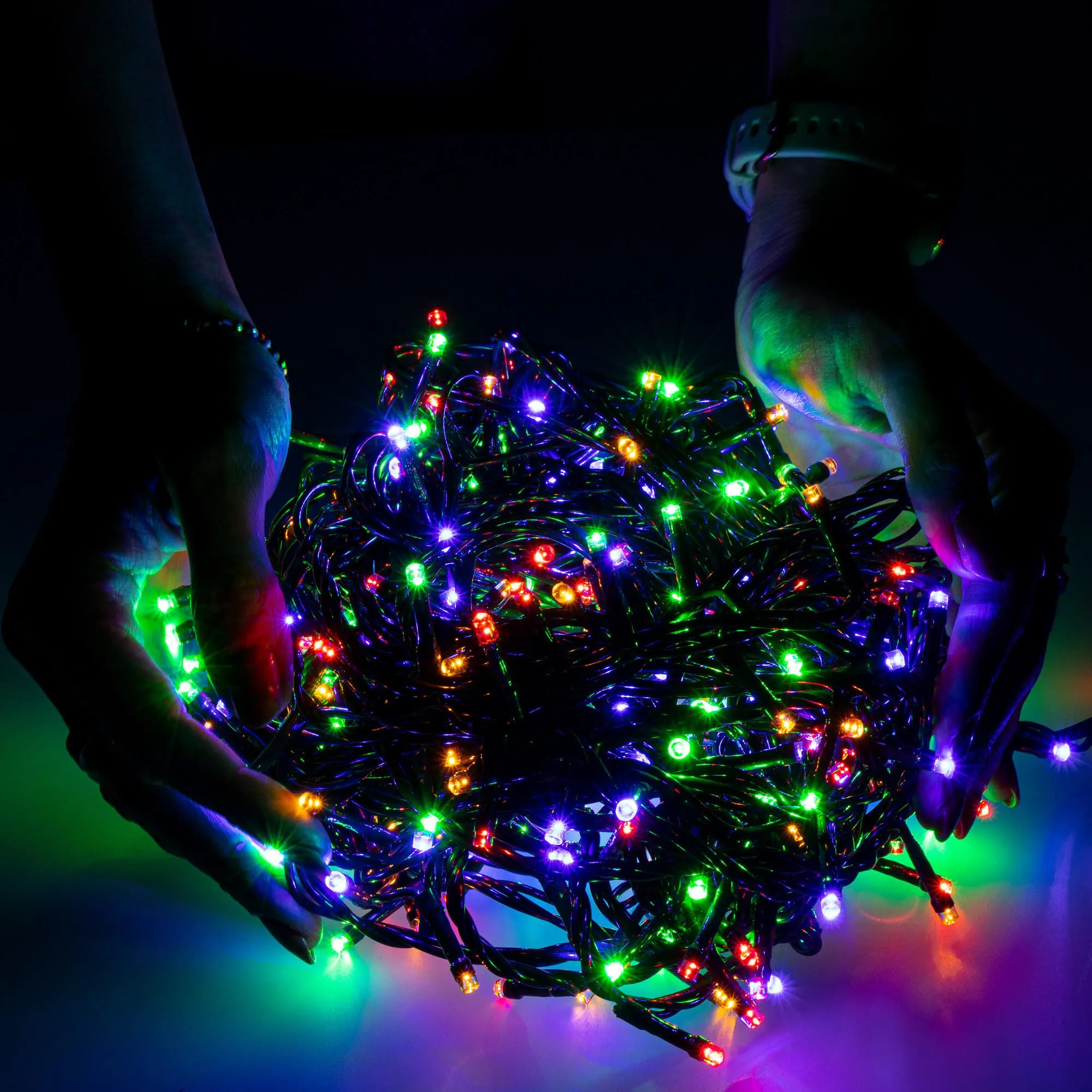 springos božićne lampice, 1000 led, 61,5 m , višebojna - slika 7