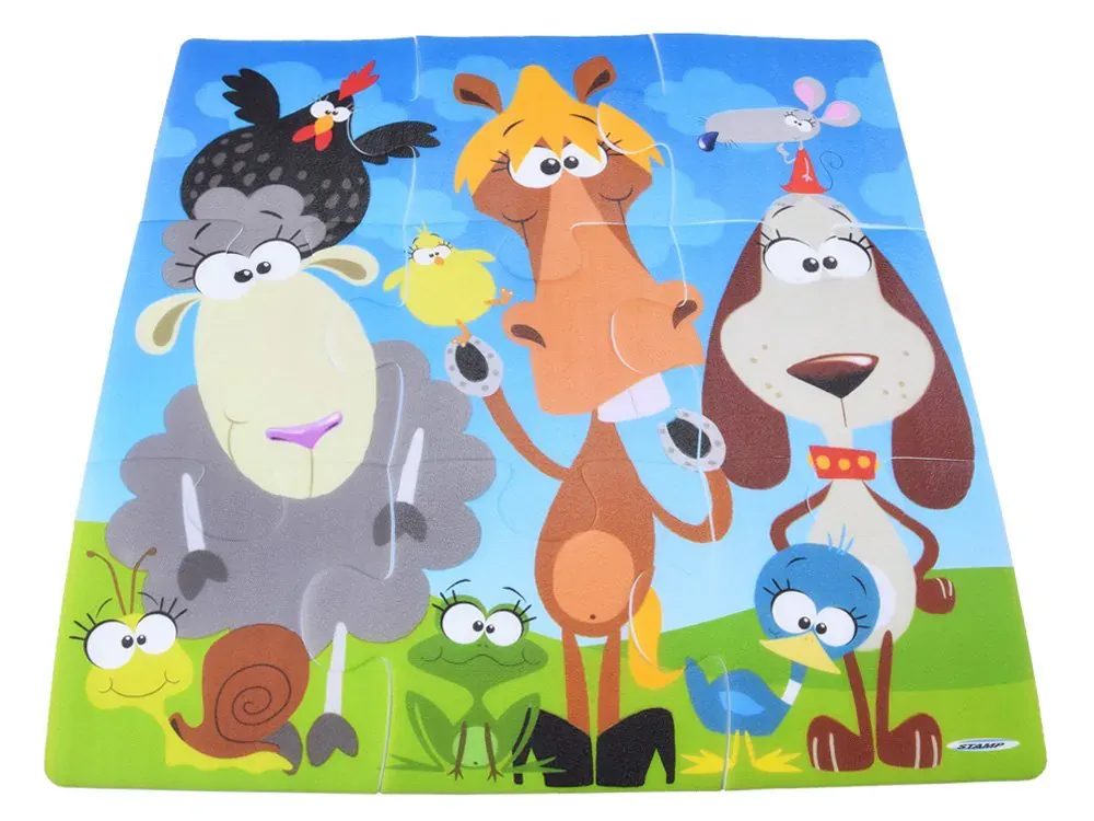 podloga od pjene puzzle životinje 37x37cm - slika 2