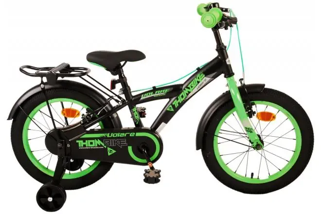 dječji bicikl volare thombike 16" s dvije ručne kočnice crno-zeleni - slika 2