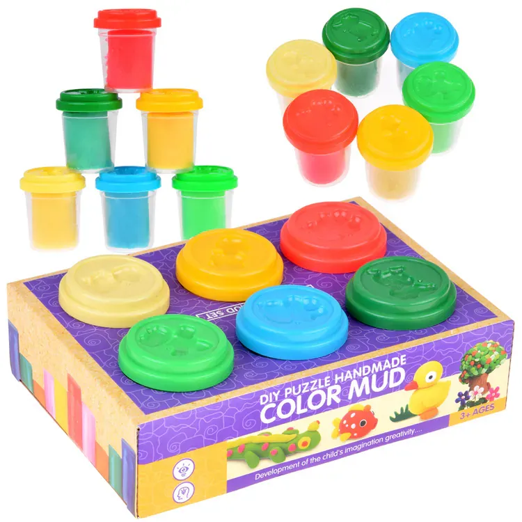 set plastičnog modeliranja, 6 komada šarenog plastelina - slika 2