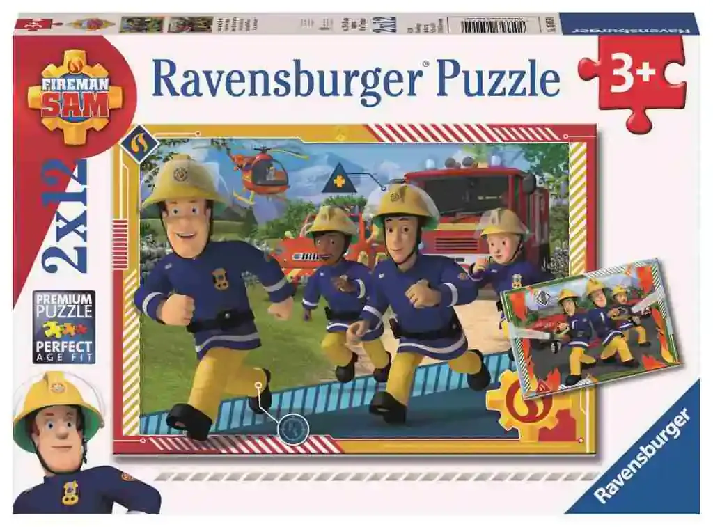 ravensburger puzzle fireman sam 2x12kom - slika 2
