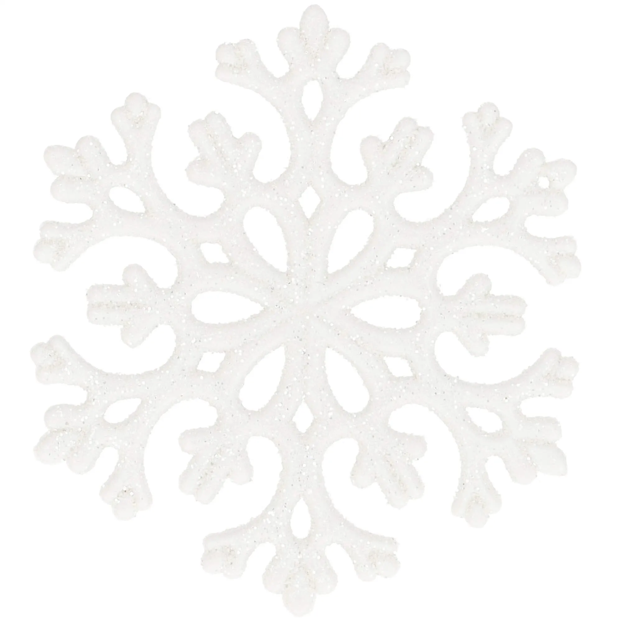 springos set božićnih ukrasa "snježna pahulja", 6 cm, 8 komada, bijela - slika 7