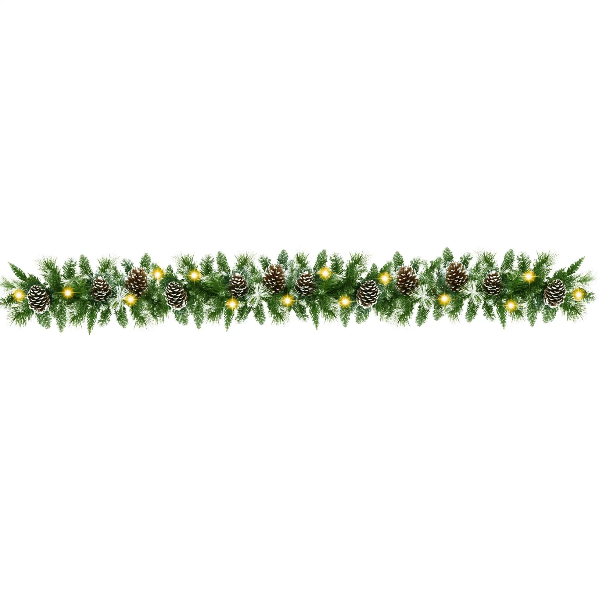 božićna premium girlanda + led žaruljice na baterije 270 cm - slika 12