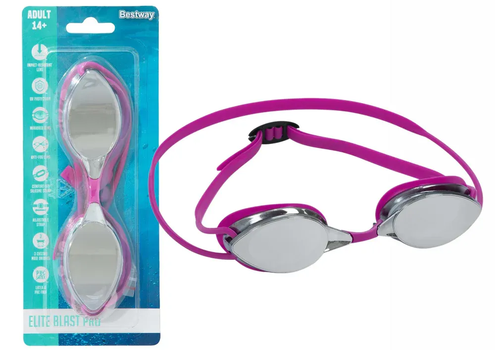 bestway roza naočale za plivanje s zrcalom - slika 1