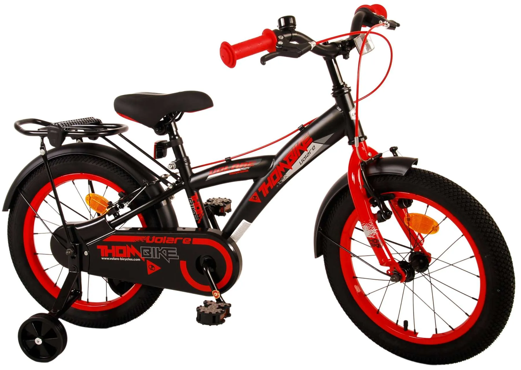 dječji bicikl volare thombike 16" s dvije ručne kočnice crno-crveni - slika 4