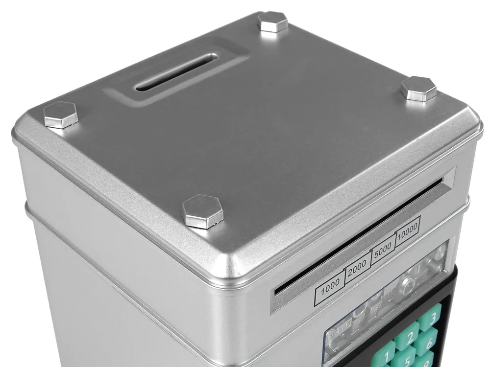 dječji elektronički sef za čuvanje novaca na lozinku srebrni - slika 4