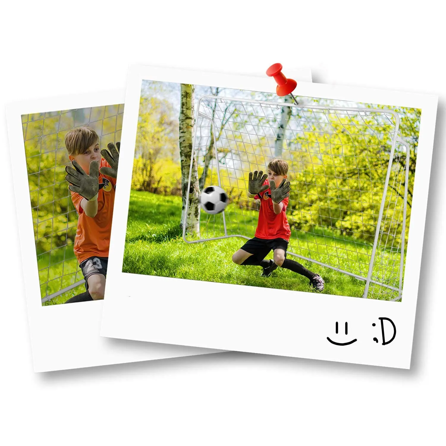 nogometni gol 245 x 155 x 80 cm + meta - slika 8