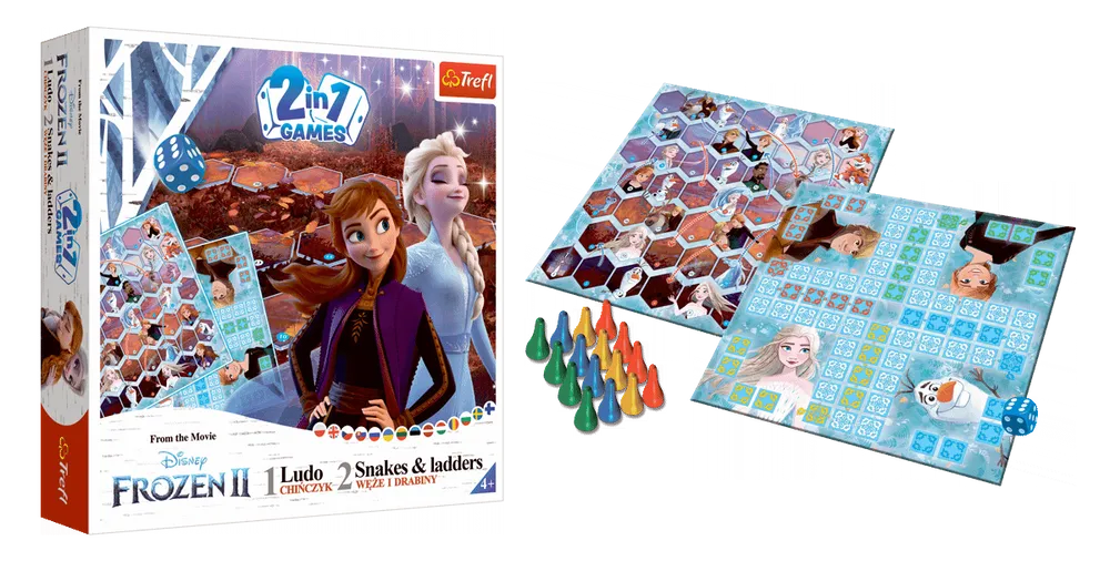 društvena igra 2 u 1 frozen ii čovječe ne ljuti se/ zmije - slika 4