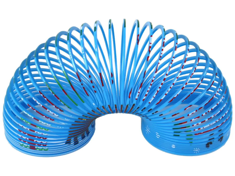 spiralna opruga s božićnim detaljima 6 cm plava - slika 4