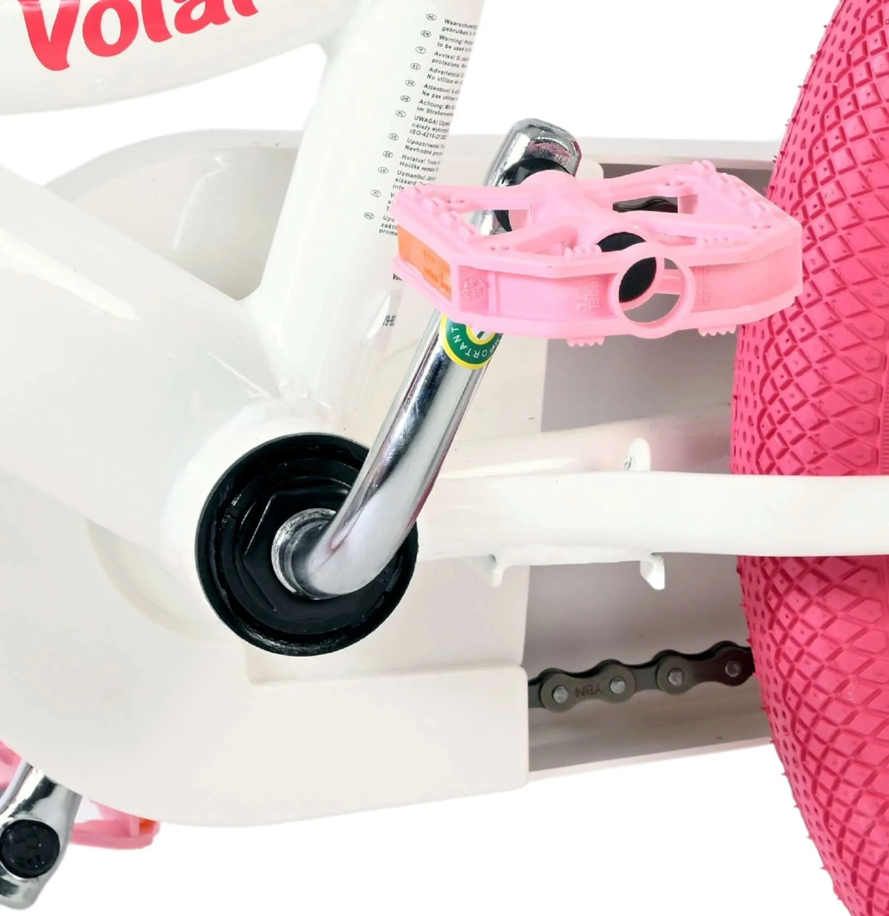 volare dječji bicikl unicorn 16″ bijele boje, s dvije ručne kočnice - slika 10