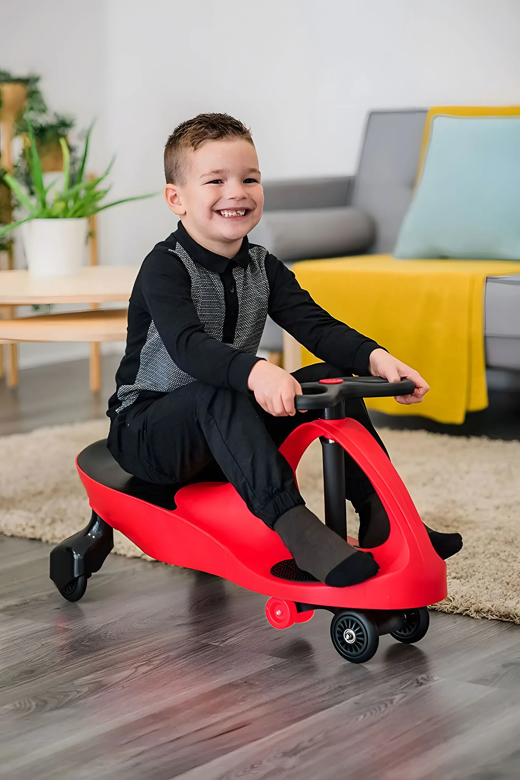 ecotoys guralica sa led kotačima - crveni - slika 3
