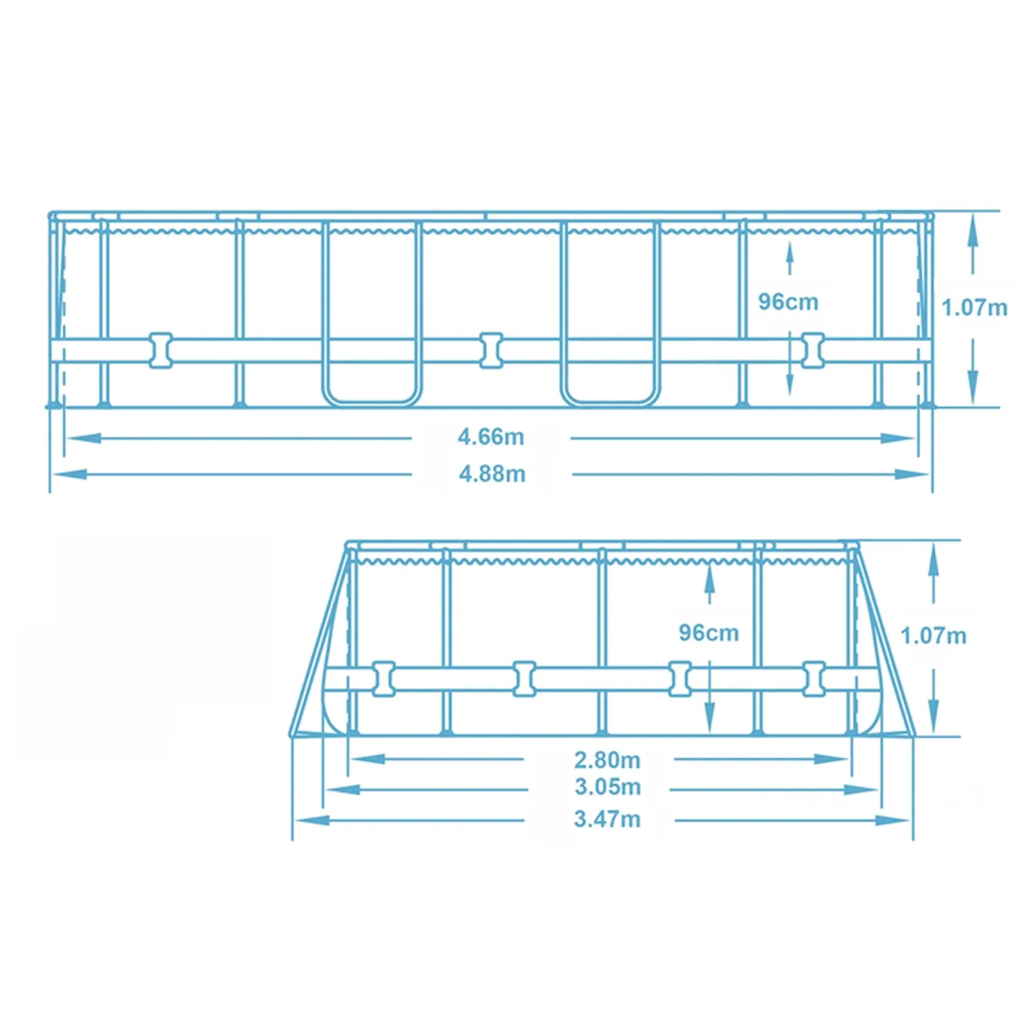 okvirni vrtni bazen 488 x 305 x 107 cm 18u1 bestway - slika 6