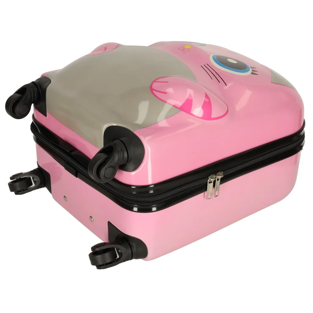 putni kovčeg za djecu, pink mačka - slika 5